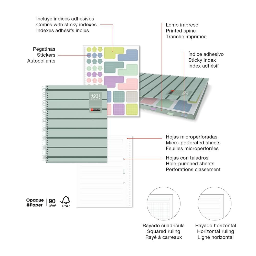 Cuaderno A5 80 hojas Miquelrius Between the Lines