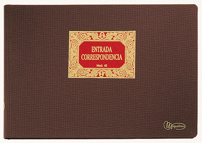 Libro Entrada Correspondencia Fº Apaisado 100 Hojas Miquelrius