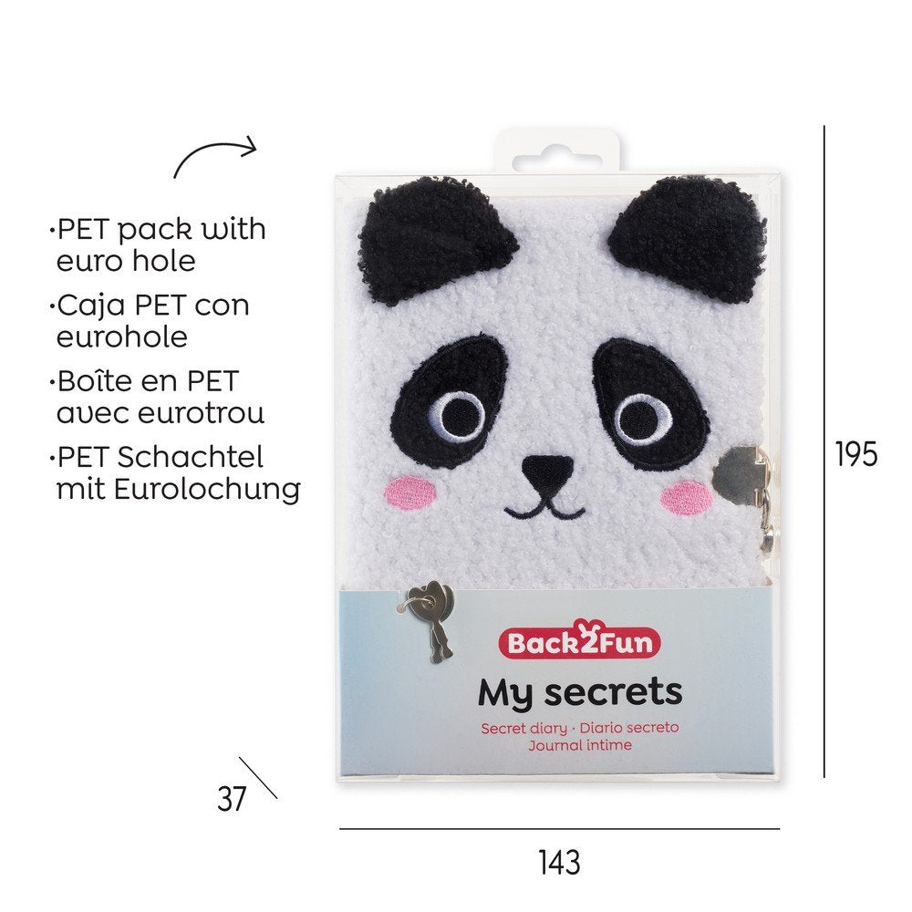 Diario Secreto Peluche Panda Back2Fun