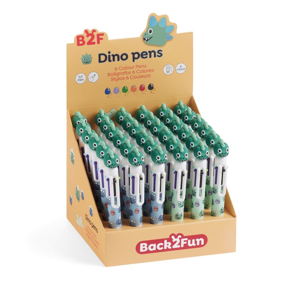 Exp 36 Bolígrafos 6 Colores Dino MIQUELRIUS Colecciones Pack 36