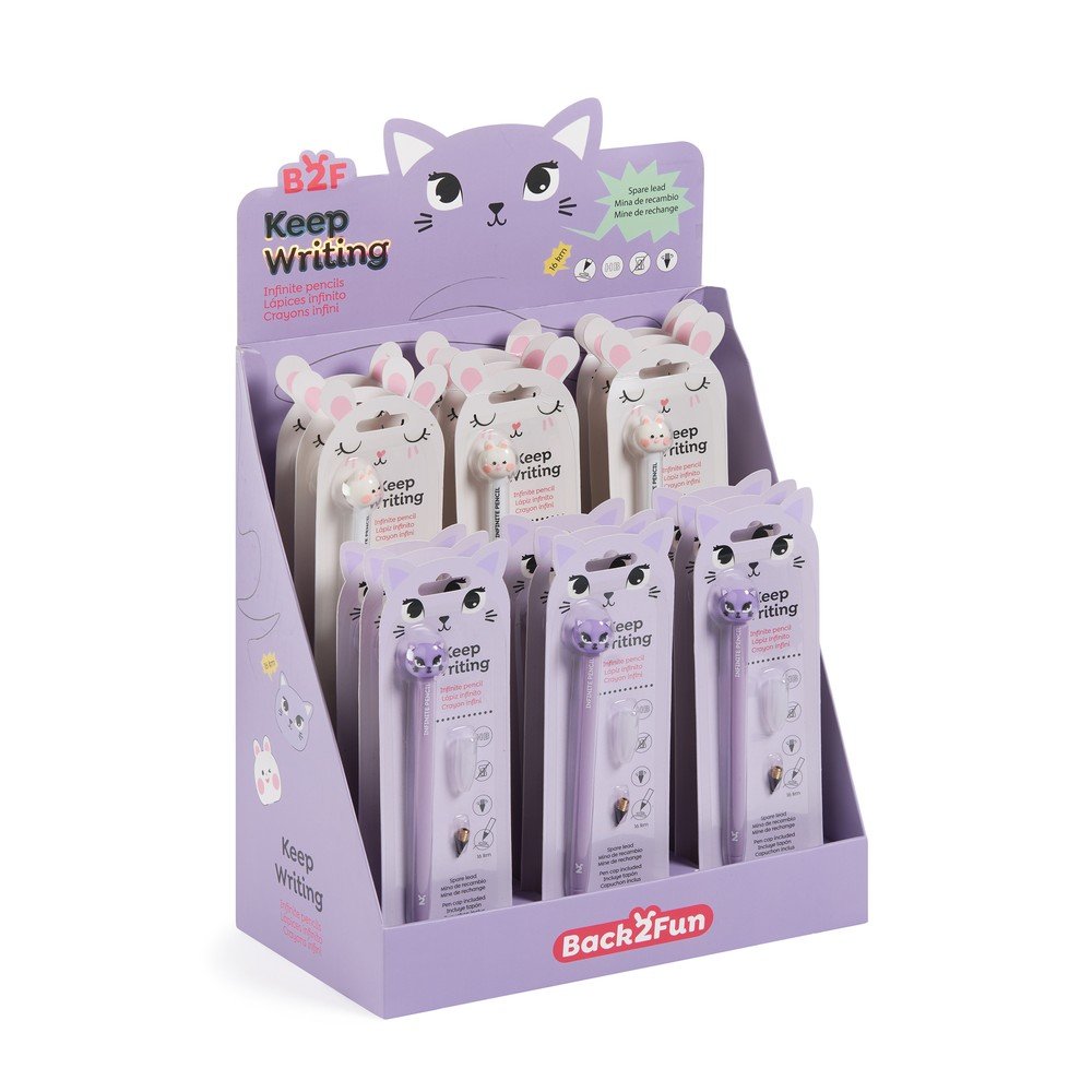Expositor 18 Lápices Infinitos Cute Back2fun Marca Miquelrius Imagen principal del producto