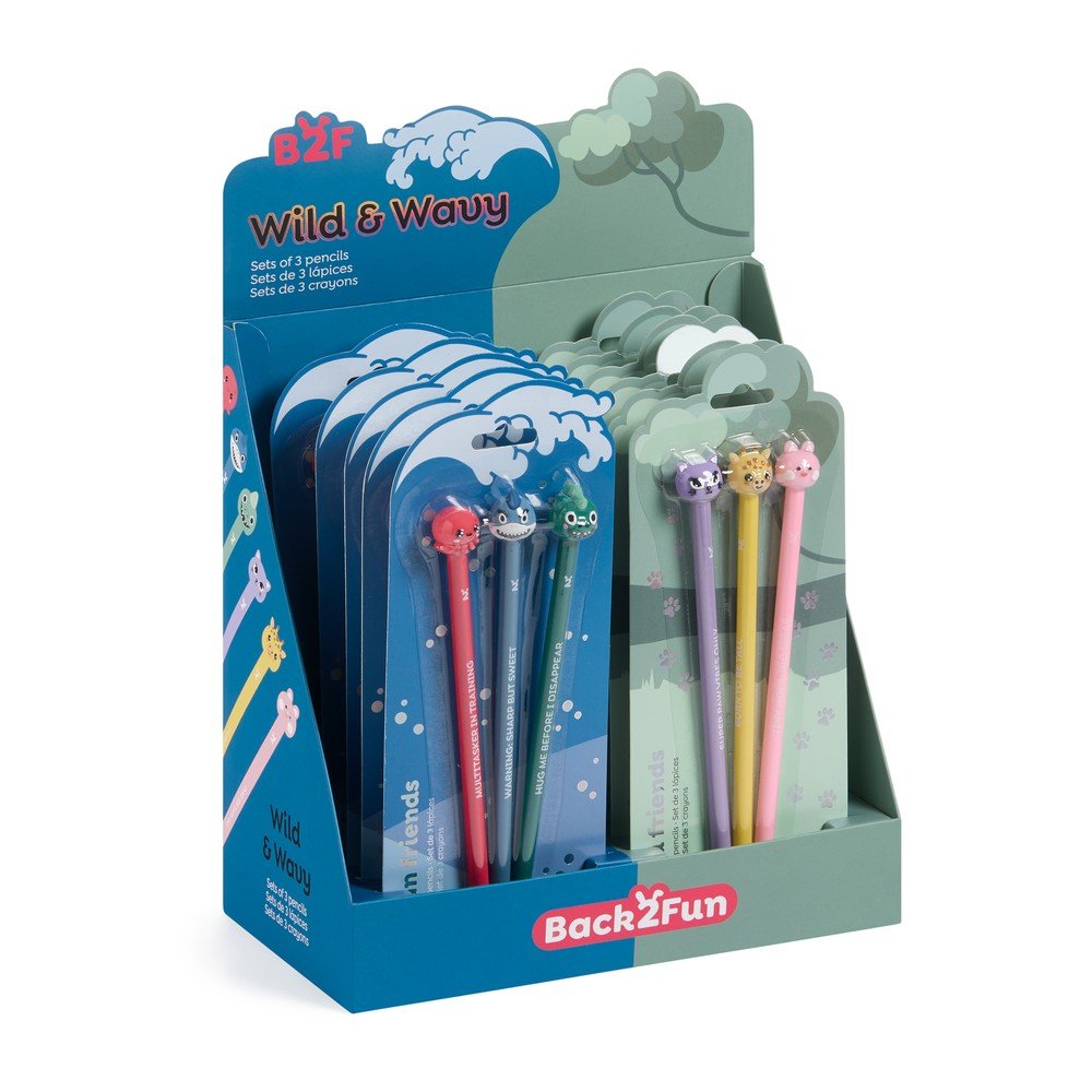 Exp 12 Sets 3 Lápices Wild Wavy B2F Miquelrius Colecciones Pack 12 Imagen principal del producto