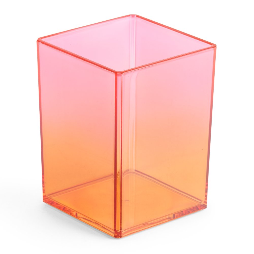 Cubilete degradado naranja rojo transparente Marca Miquelrius Gift