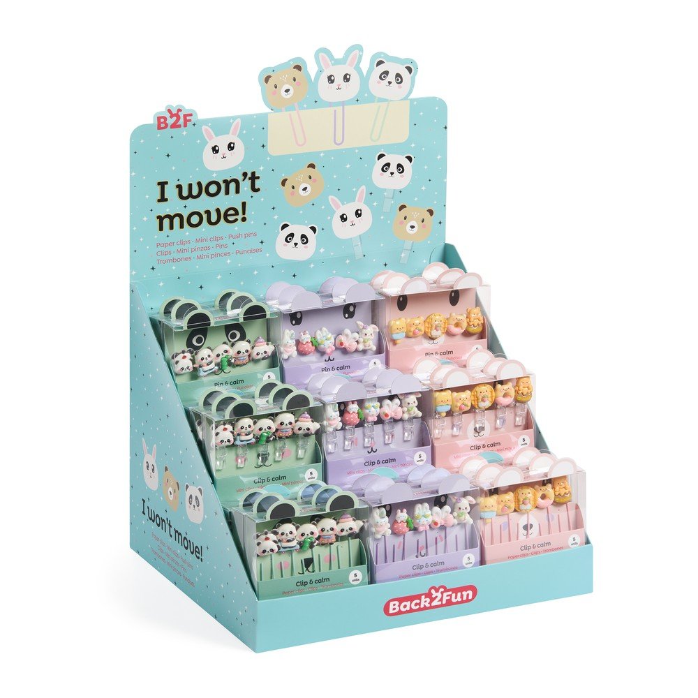 Expositor 27 Sets 5 Clips Back2fun Marca Miquelrius Imagen principal del producto