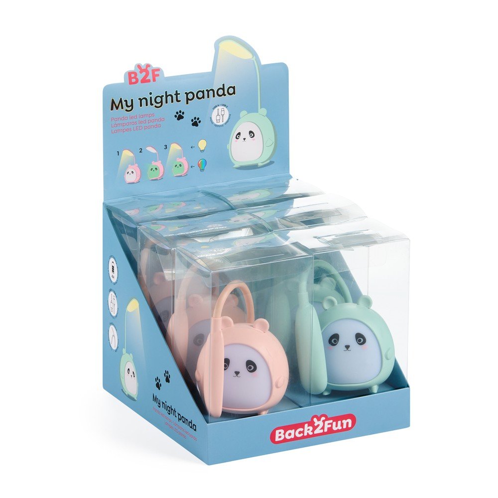 Expositor 6 Lamparas LED Panda Back2fun Marca Back2fun Miquelrius
