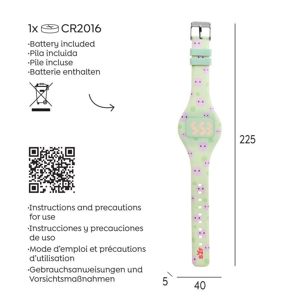 Reloj Digital Redondo Pulpo Back2Fun