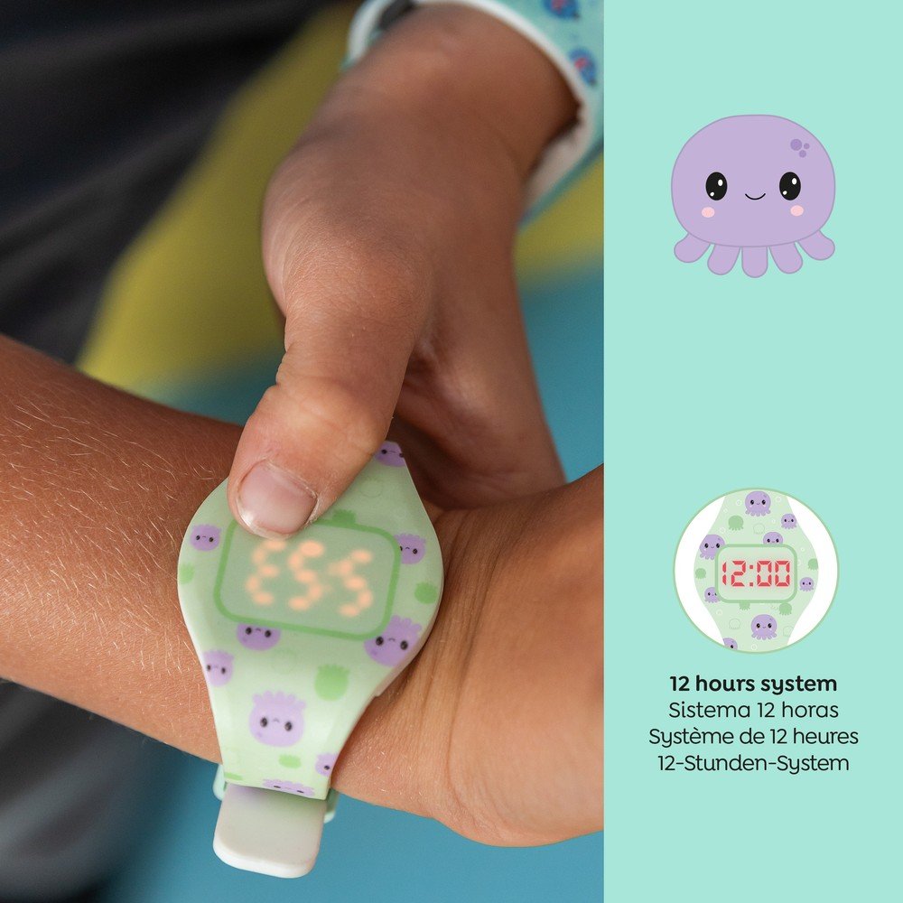Reloj Digital Redondo Pulpo Back2Fun