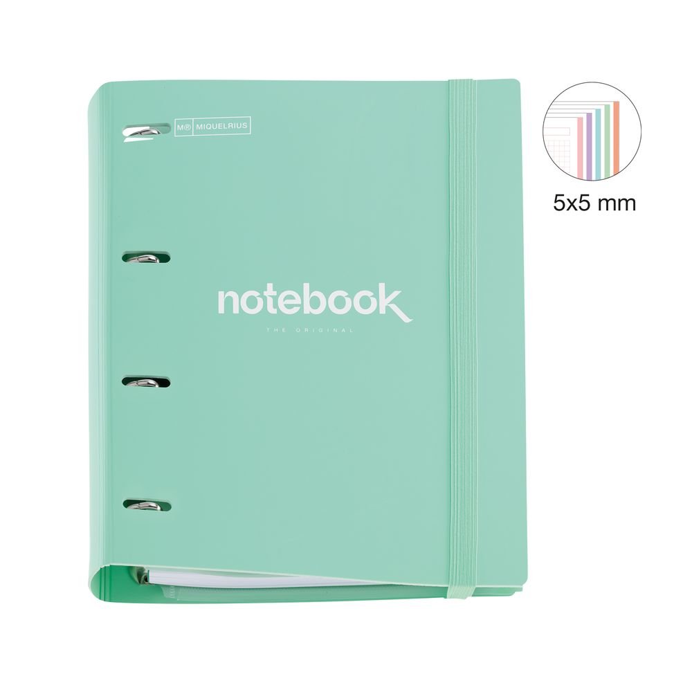 Carpebloc Polyfoam A4 4 anillas Emotions Mint Miquelrius