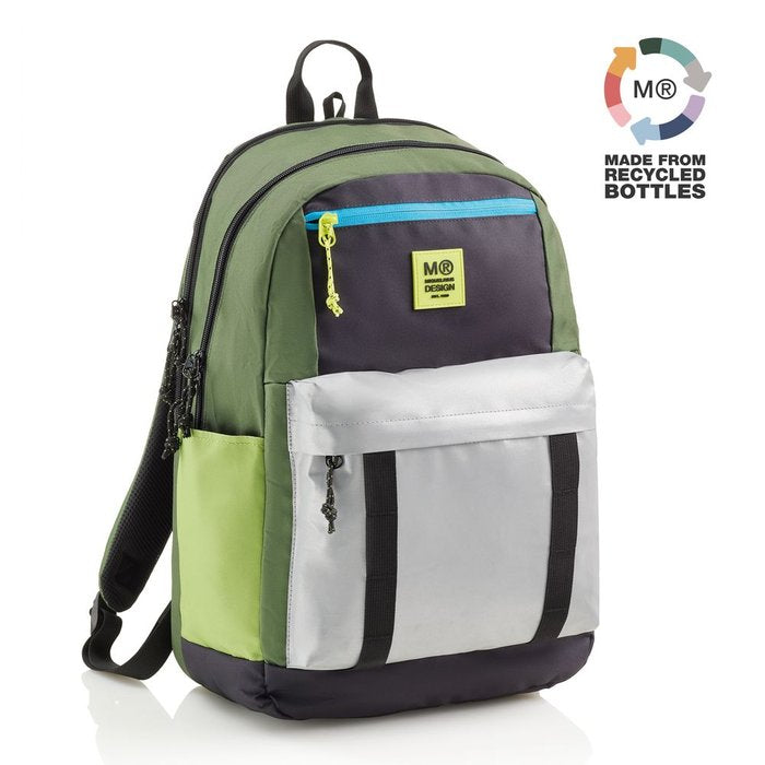 Mochila escolar triple 47x25 Amsterdam Recic Rider verde MIQUELRIUS DISEÑO Imagen principal del producto