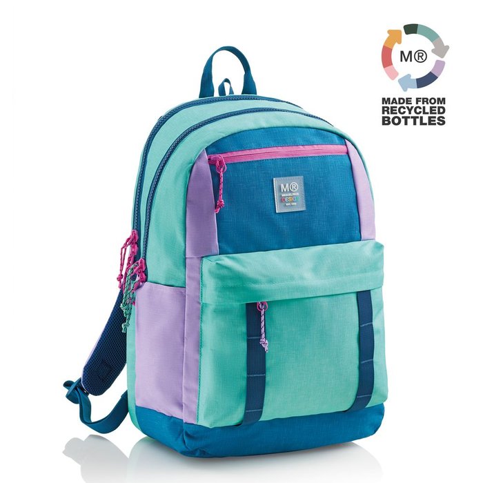 Mochila escolar triple 47x25 Amsterdam Recic Rider turquesa MIQUELRIUS DISEÑO Imagen principal del producto