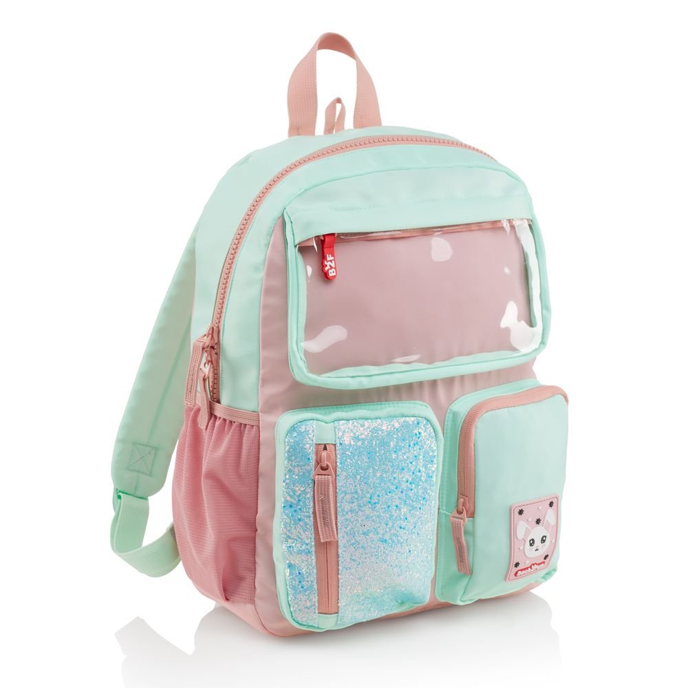 MOCHILA BOLSILLO 3 COMPARTIMENTOS ROSA BACK2FUN | MIQUELRIUS GIFT