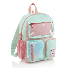 MOCHILA BOLSILLO 3 COMPARTIMENTOS ROSA BACK2FUN | MIQUELRIUS GIFT