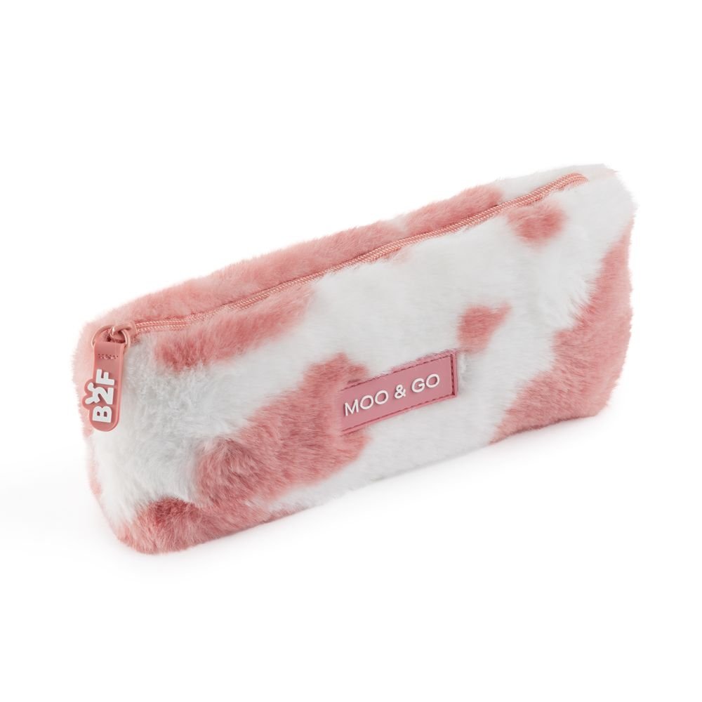 PORTATODO PELUCHE MOO&GO ROSA B2F | MIQUELRIUS GIFT