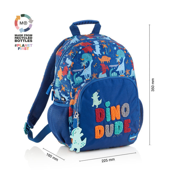 MOCHILA DOBLE LONDON RECICLADA FUN DINO | MIQUELRIUS DISEÑO Imagen principal del producto