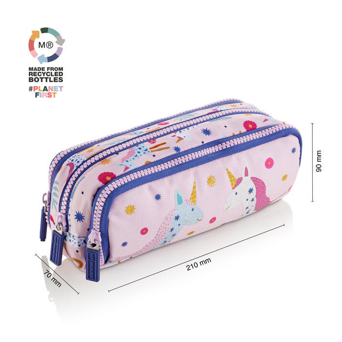 PORTATODO TRIPLE ORGANIZADOR RECICLADO UNICORN | MIQUELRIUS DISEÑO Imagen principal del producto