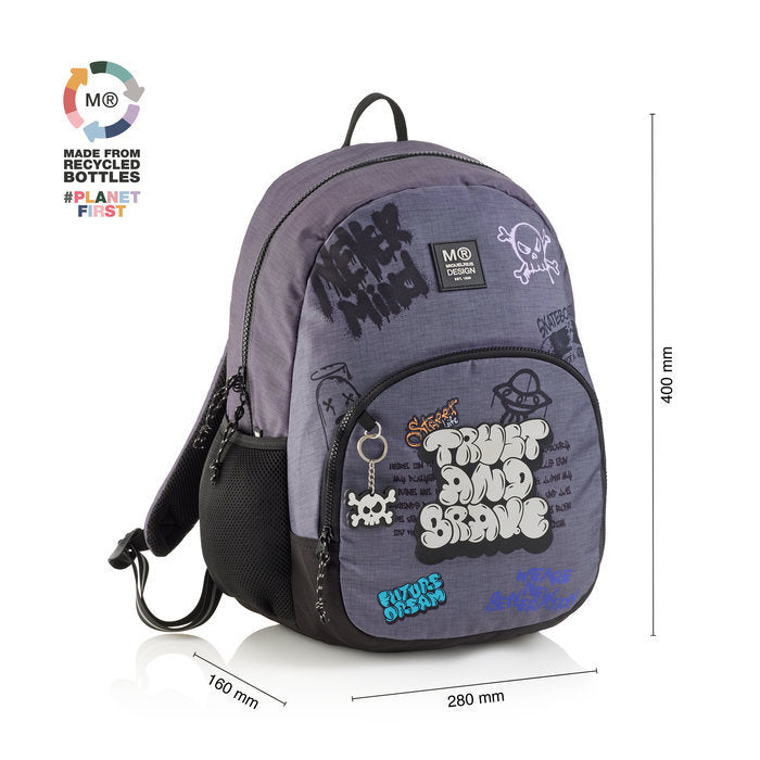 MOCHILA DOBLE ROMA RECICLADA GRAFFITTI | MIQUELRIUS DISEÑO Imagen principal del producto
