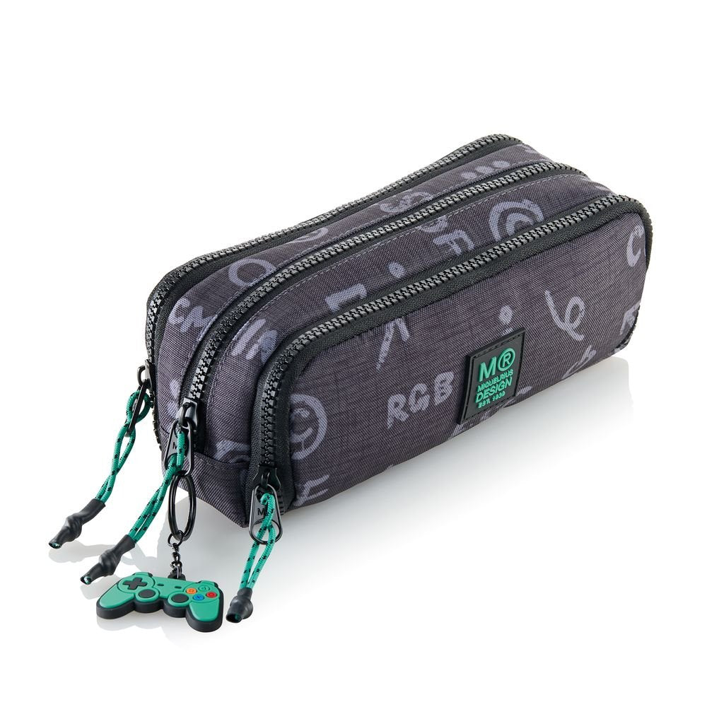 Portatodo triple rectangular reciclado Game Over Miquelrius Diseño