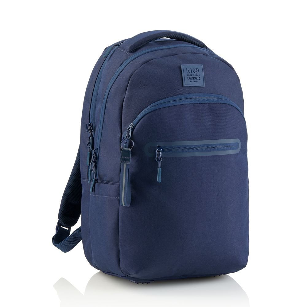 Mochila escolar triple Oslo reciclada Raw Azul MIQUELRIUS DISEÑO