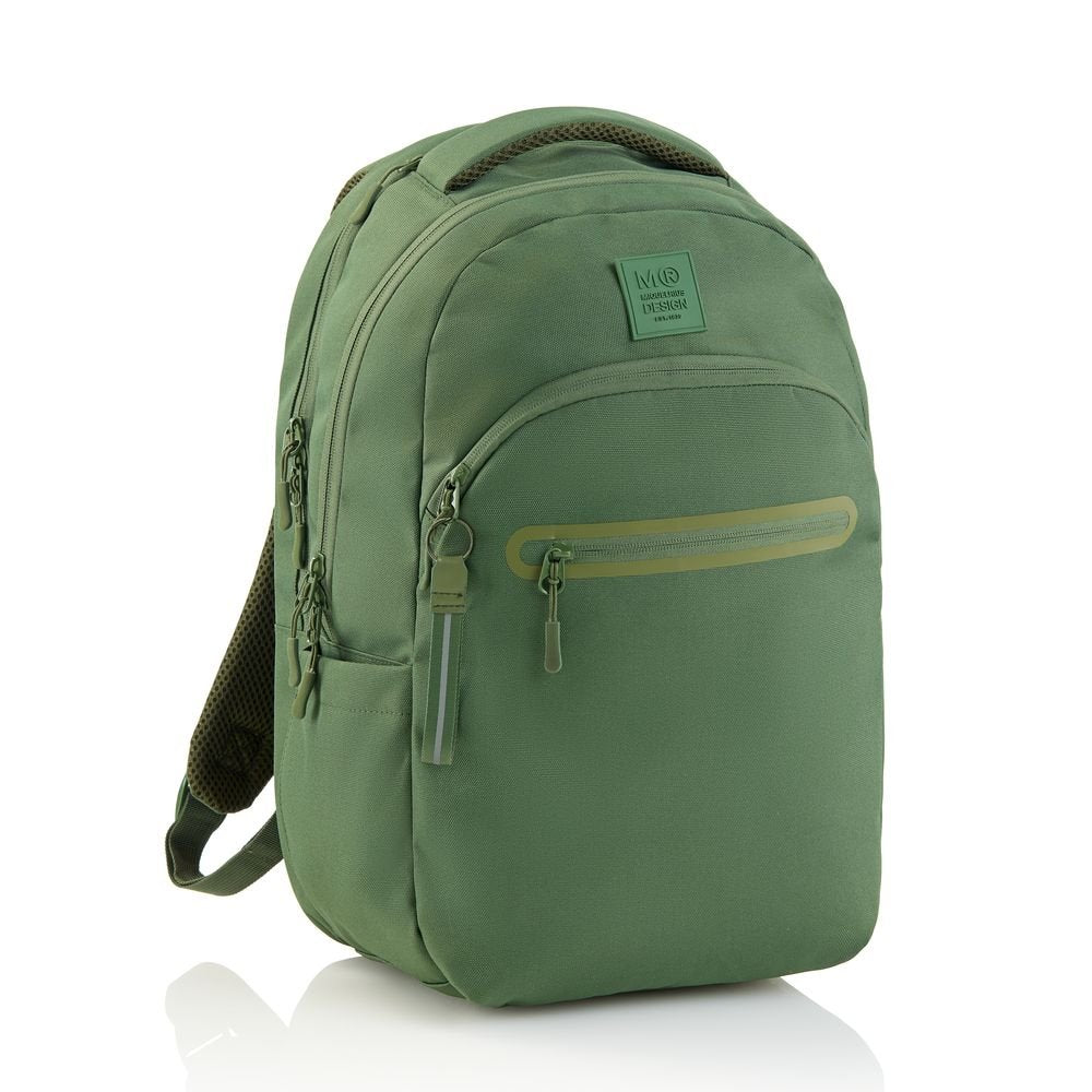 Mochila escolar triple Oslo reciclada Raw Verde Miquelrius Diseño Imagen principal del producto