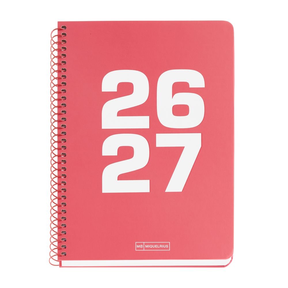 Agenda escolar Plus D/p Basic Coral 2026-27 MIQUELRIUS AGENDAS Imagen principal del producto