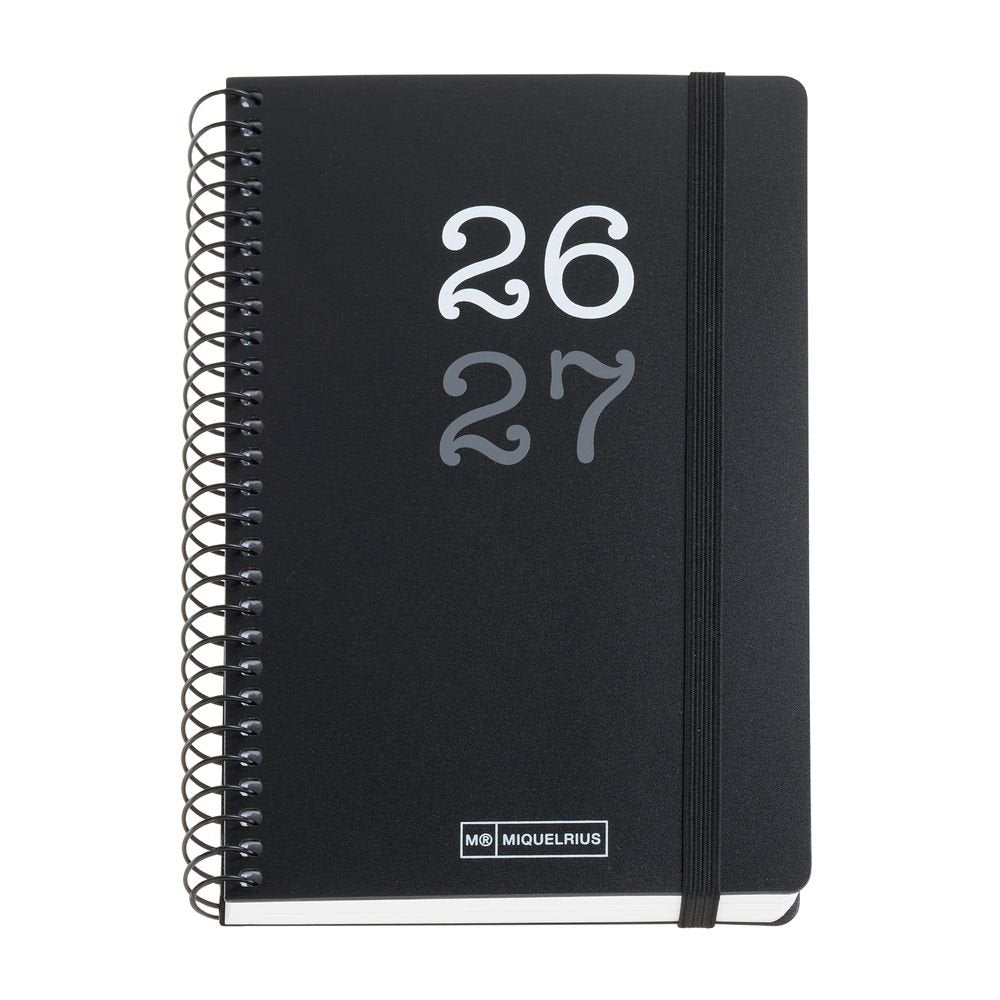 Agenda escolar activa D/p College negro 2026-27 MIQUELRIUS AGENDAS Imagen principal del producto