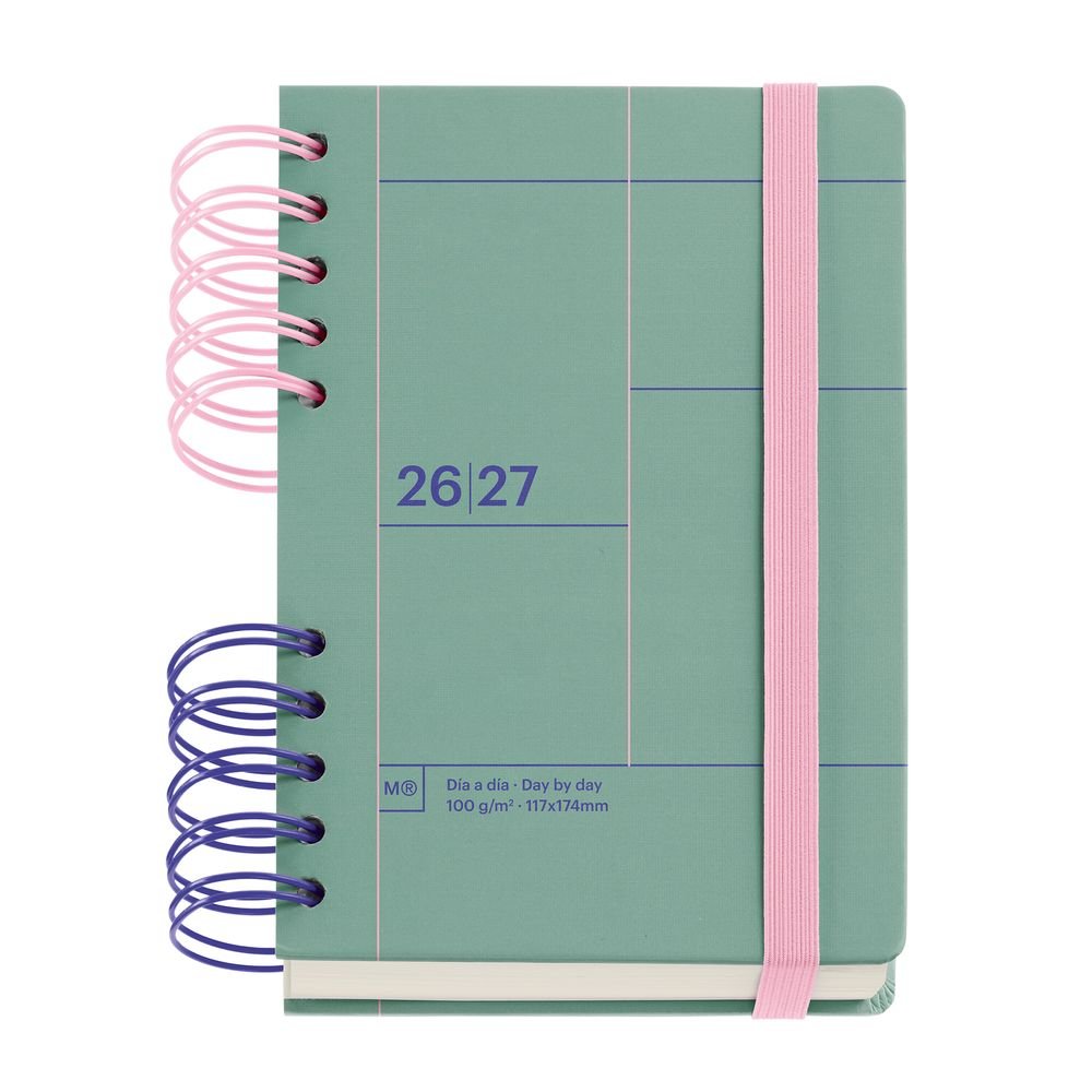 Agenda Escolar Activa D/p Verde Back to Basics 2026-27 MIQUELRIUS Agendas Imagen principal del producto