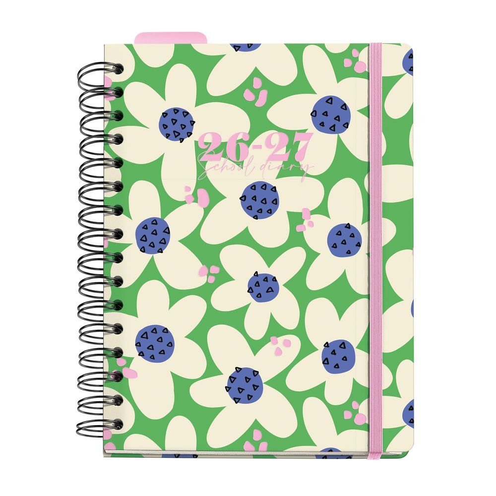 Agenda Escolar Plus Wire-o Green Bloom 2026 27 Miquelrius Agendas Imagen principal del producto