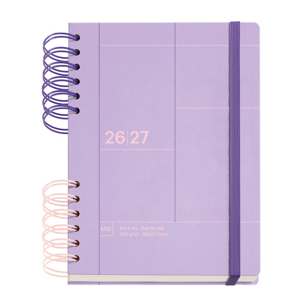 Agenda Escolar Plus Wire-o Malva 2026 27 Miquelrius Agendas Imagen principal del producto