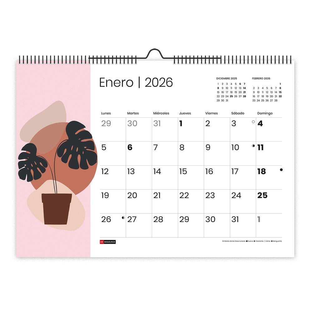 Calendario pared 2026 A3 Abstract Miquelrius Colecciones Imagen principal del producto