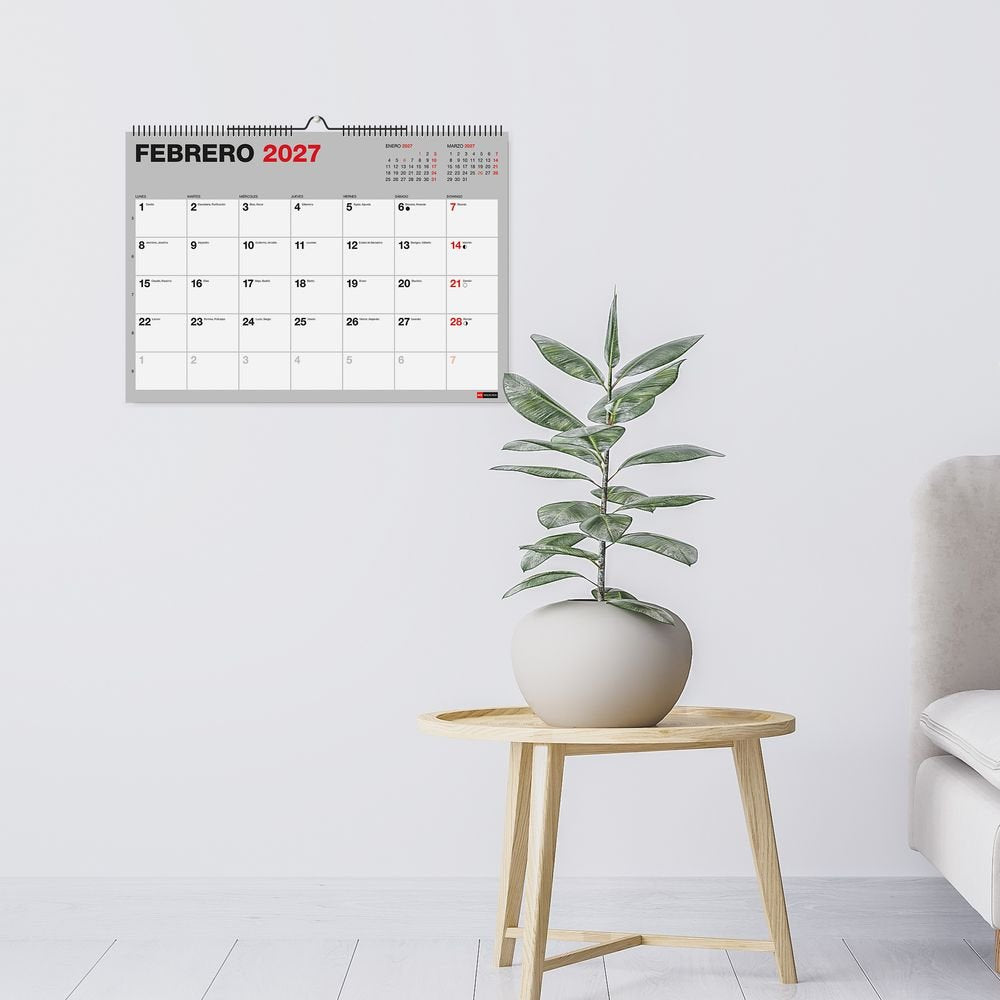 Calendario de pared A3 18 meses 2026-2027 Miquelrius