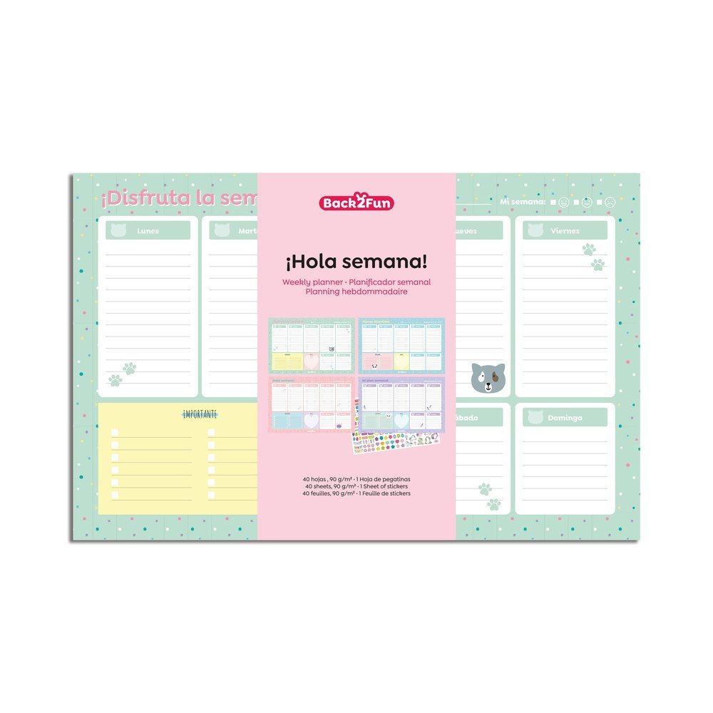 Planificador Atemporal Semanal A4+ Back2fun Marca Miquelrius Imagen principal del producto