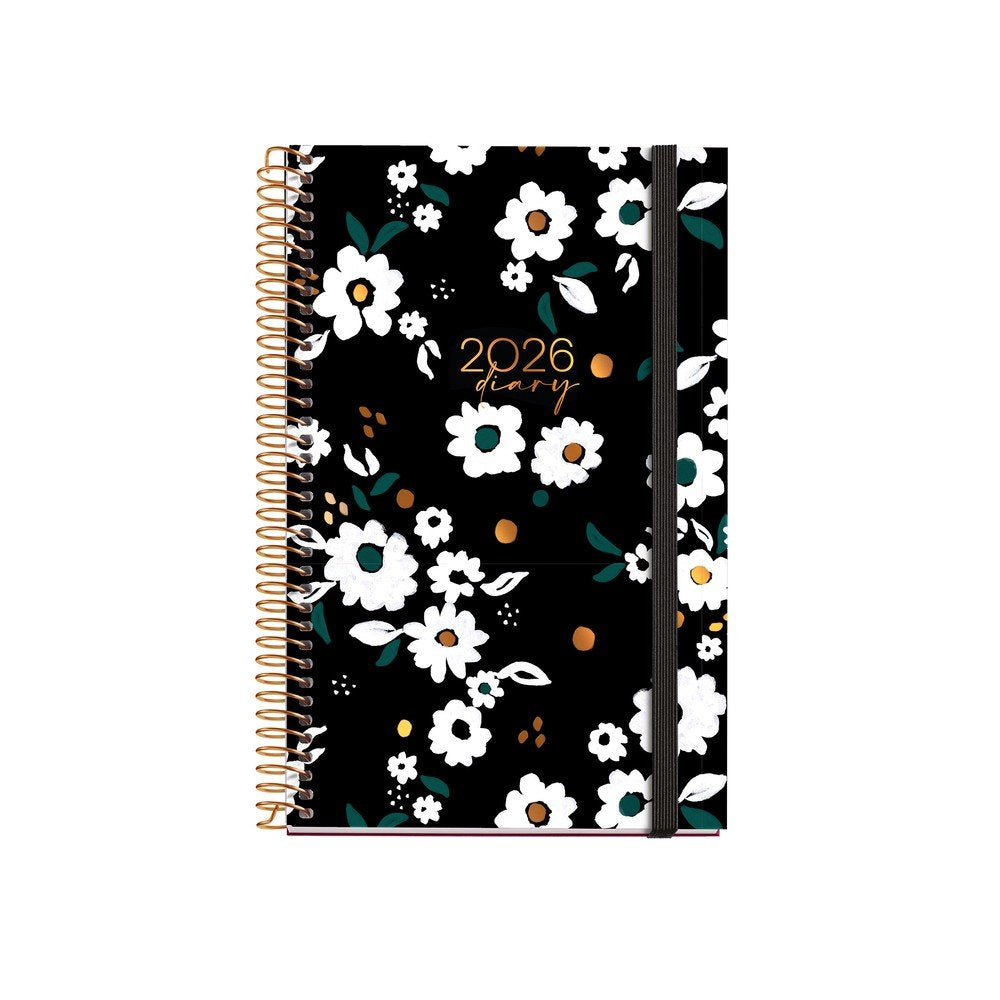 AGENDA ANUAL 2026 ESPIRAL ACTIVA S/V NOIR GARDEN | MIQUELRIUS AGENDAS