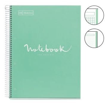 Cuaderno tapa dura A5 puntos Emotions Mr Menta MIQUELRIUS Diseño Imagen principal del producto