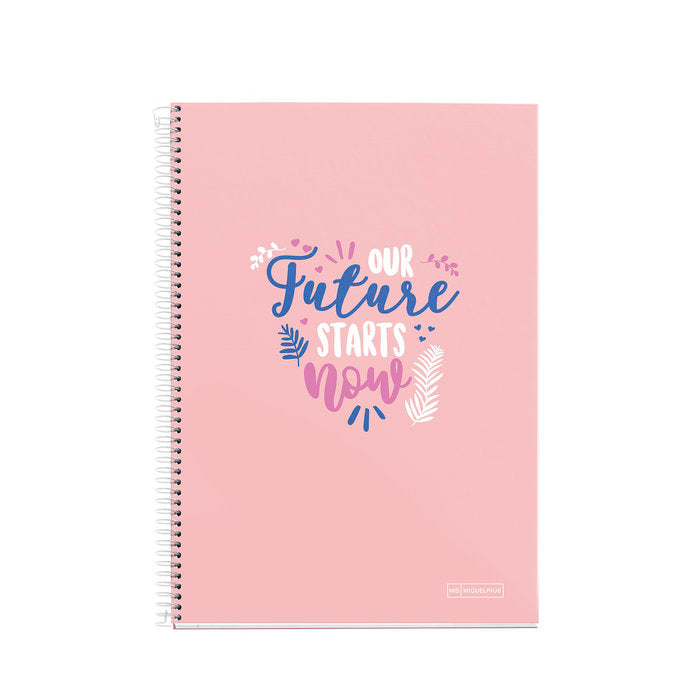 Cuaderno Folio Cuadro 4mm Frase Mr Rosa MIQUELRIUS Diseño Imagen principal del producto