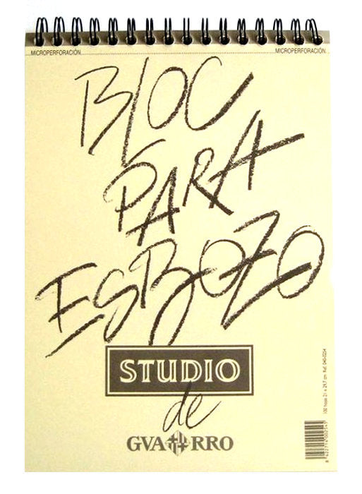 Bloc espiral de esbozo studio a4 100h 90g. grano fino microperforado