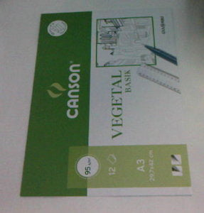 Bolsa mini-pk 12 hojas papel vegetal a3 90/95 g