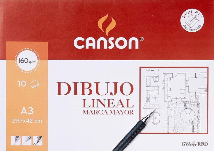 Minipack 10 laminas dibujo marca mayor a3 160g Imagen principal del producto