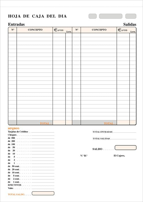 TALONARIO ARQUEO DE CAJA FOLIO T-33 | 10 UNIDADES | (LOAN INDUSTRIAS GRAFICAS)