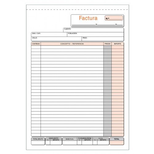 TALONARIO FACTURA FOLIO T-56 NATURAL DUPLICADO AUTOCOPIANTE | 10 UNIDADES | (LOAN INDUSTRIAS GRAFICAS)