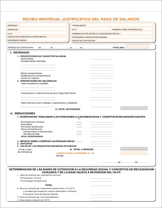 TALONARIO SALARIOS HOLANDESA DUPLICADO T-81 | 10 UNIDADES | (LOAN INDUSTRIAS GRAFICAS) Imagen principal del producto