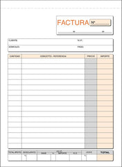 IGIC TALONARIO FACTURAS 4º T-63 NATURAL DUPLICADO AUTOCOPIA | 10 UNIDADES | (LOAN INDUSTRIAS GRAFICAS)