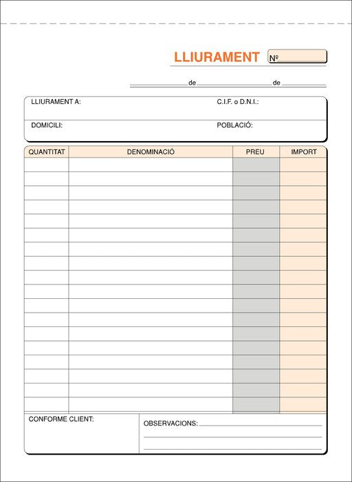 LLIURAMENTS 4º T-91/C PLANTAT P, QUIMIC DUPLICAT CATALAN | 10 UNIDADES | (LOAN INDUSTRIAS GRAFICAS) Imagen principal del producto