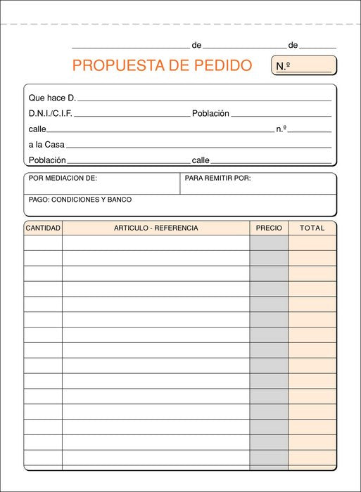 TALONARIO PEDIDOS 4º T-71 NATURAL DUPLICADO AUTOCOPIANTE | 10 UNIDADES | (LOAN INDUSTRIAS GRAFICAS)