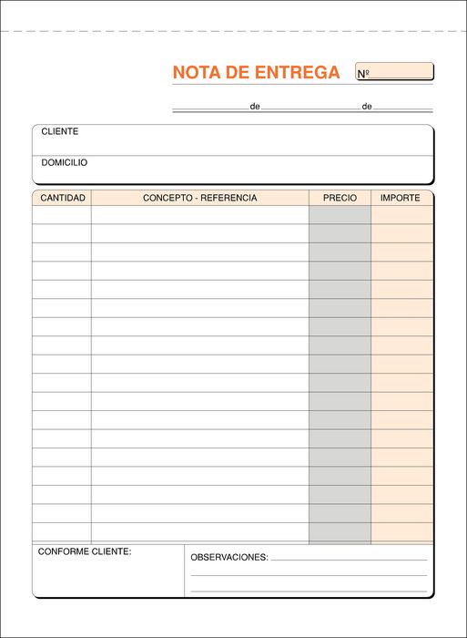 TALONARIO NOTA ENTREGA 4º T-91 NATURAL DUPLICADO AUTOCOPIANT | 10 UNIDADES | (LOAN INDUSTRIAS GRAFICAS) Imagen principal del producto