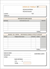 TALONARIO ORDEN TRABAJO 4º T-138 NATURAL DUPLICADO AUTOCOPIA | 10 UNIDADES | (LOAN INDUSTRIAS GRAFICAS)
