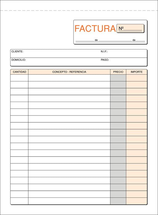 TALONARIO FACTURA 4º T-65 NATURAL TRIPLICADO AUTOCOPIANTE | 5 UNIDADES | (LOAN INDUSTRIAS GRAFICAS)