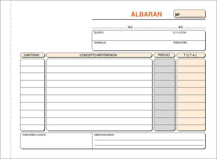 TALONARIO ALBARAN 4º T-121 APAISADO TRIPLICADO AUTOCOPIANTE | 5 UNIDADES | (LOAN INDUSTRIAS GRAFICAS) Imagen principal del producto