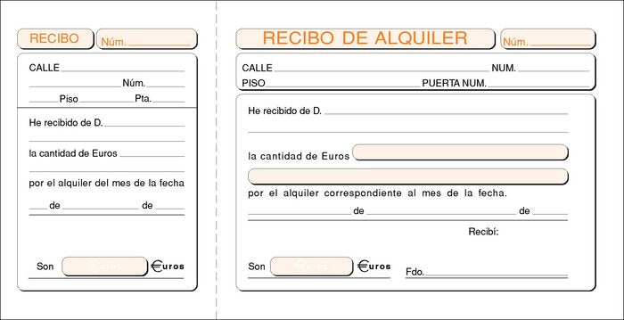 TALONARIO INQUILINATO 1/3 ESPECIAL T-50 SENCILLO PAPEL LITO | 10 UNIDADES | (LOAN INDUSTRIAS GRAFICAS)