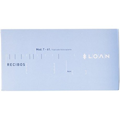 TALONARIO RECIBOS 1/3 FOLIO T-61 TRIPLICADO AUTOCOPIANTE | 5 UNIDADES | (LOAN INDUSTRIAS GRAFICAS)