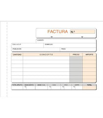 TALONARIO FACTURA 8º T-67 APAISADO DUPLICADO AUTOCOPIANTE | 10 UNIDADES | (LOAN INDUSTRIAS GRAFICAS)
